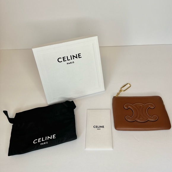 CELINE COIN AND CARD POUCH CUIR TRIOMPHE IN SMOOTH CALFSKIN - Picture 2 of 5